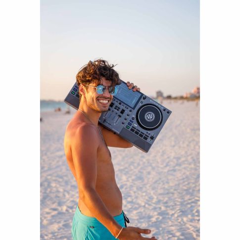 Numark MIXSTREAM PRO GO Powered Standalone Streaming DJ Controller Boombox