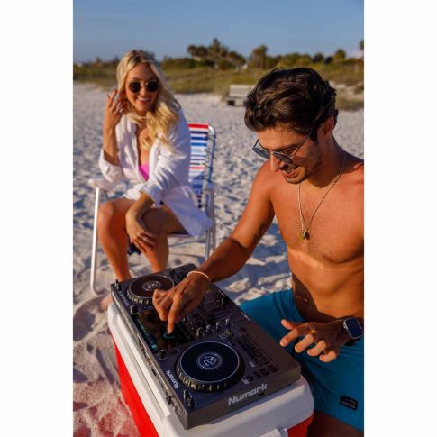 Numark MIXSTREAM PRO GO Powered Standalone Streaming DJ Controller Cooler