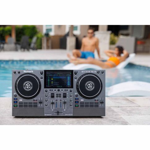 Numark MIXSTREAM PRO GO Powered Standalone Streaming DJ Controller Pool Float