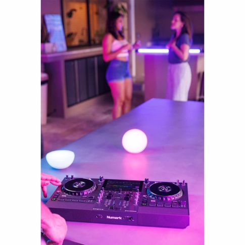 Numark MIXSTREAM PRO GO Powered Standalone Streaming DJ Controller Purple