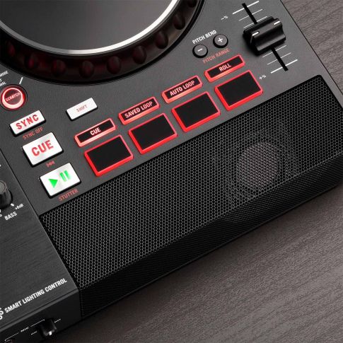 Numark Mixstream Pro Standalone DJ Console with Built-In Speakers Corner