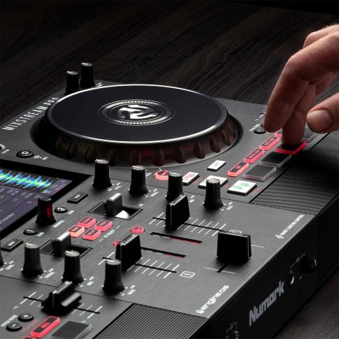 Numark Mixstream Pro Standalone DJ Console with Built-In Speakers Jog Wheel