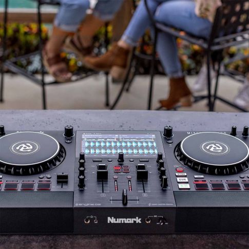 Numark Mixstream Pro Standalone DJ Console with Built-In Speakers Media