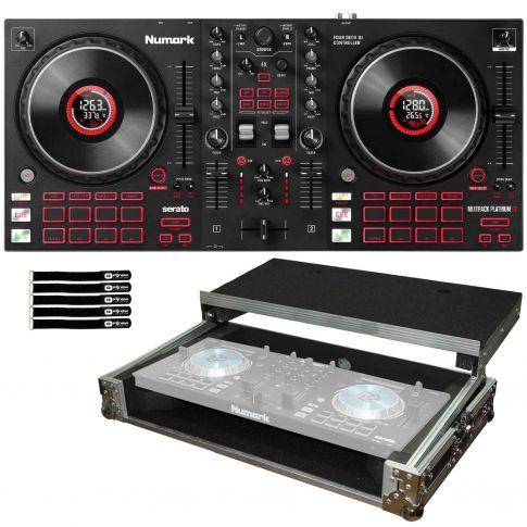 Numark Mixtrack Platinum FX 4-Deck DJ Controller with Universal Controller  Case Package