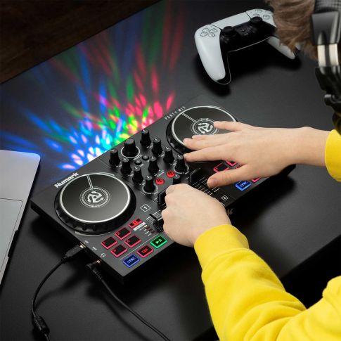 Numark Party Mix II DJ Controller with Built-In Light Show Hands