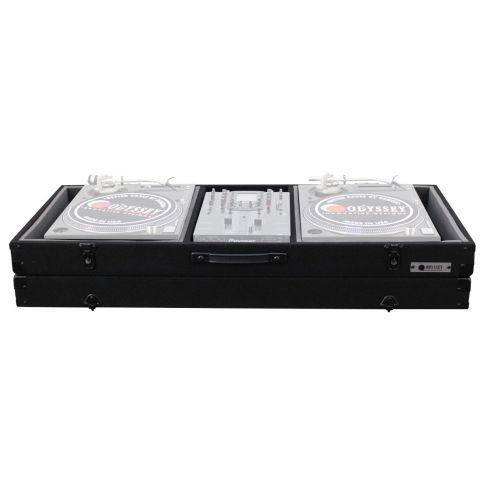 Odyssey CBM10E Universal 10" DJ Mixer and Two Turntables Coffin Case Front