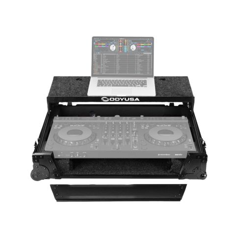 Odyssey FZGSDDJGRV6BL1UCW 1U Black DDJ-GRV6 Case with Wheels