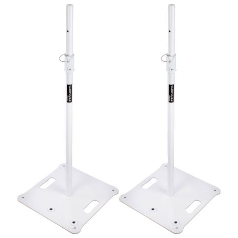 Odyssey LSBP72WHT 72" Tall White Speaker/Lighting Stands (Pair) Main