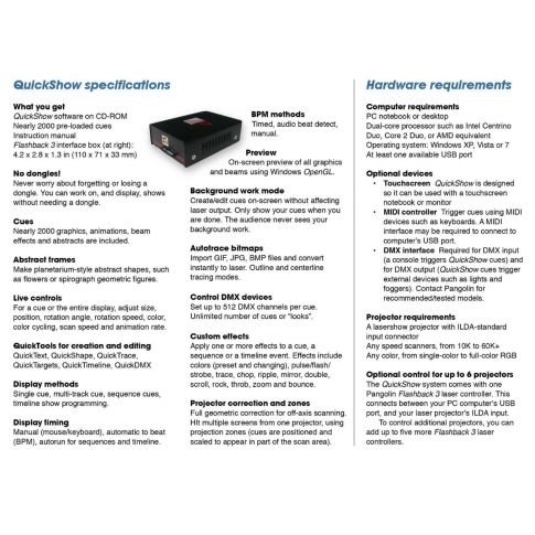 Pangolin QuickShow FB3 Control Software with ILDA Interface Screen 3