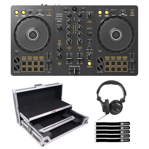 Pioneer DDJ-FLX4 2-Channel Controller with Road Case & Headphones