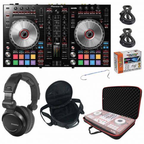 Pioneer DJ DDJ-SR2 2-Channel Serato DJ Controller & EVA Case Package with  Free LED Strip Light Kit