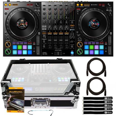 Pioneer DJ Limited Edition DDJ-400 2-channel rekordbox DJ Controller with  3 Powered Desktop Monitors Package 