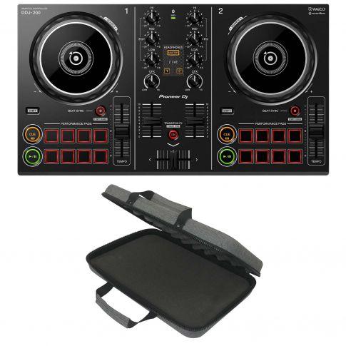 Pioneer DJ DDJ-200 Smart DJ Controller with Case Package