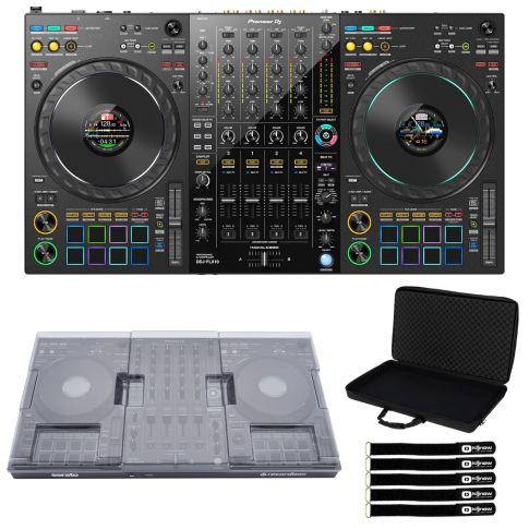 Pioneer DJ DDJ-FLX10 4-Channel DJ Controller with Case & Cover Package
