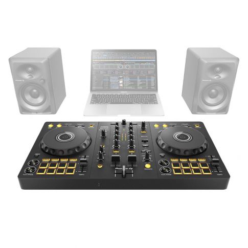 Pioneer DJ DDJ-FLX4 with PartyBox Rave8 & Stands | IDJNOW