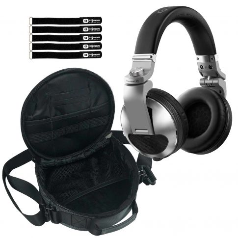 Pioneer DJ HDJ-X10 Flagship Over-ear Silver DJ Headphones with Gear Bag  Package