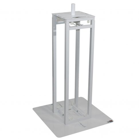 ProX Flex Totem TV White Adjustable Stage Totem with TV Mount & Scrims Short