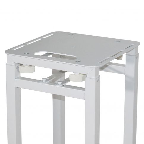 ProX Flex Totem TV White Adjustable Stage Totem with TV Mount & Scrims Top