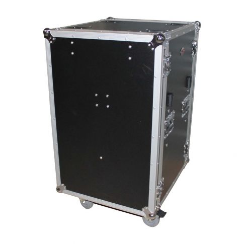 ProX T-16RSPWDT 16U Shockproof Rack Case with Side Tables and Casters Closed Right