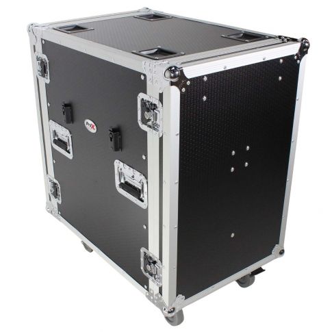 ProX T-16RSS24WDST 16U Space Rack Mount Flight Case with Side Tables Closed Right