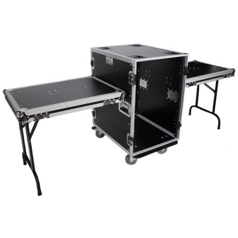 ProX T-16RSS24WDST 16U Space Rack Mount Flight Case with Side Tables Right