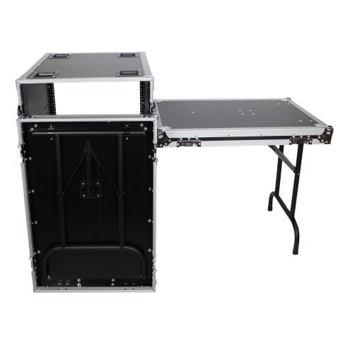 ProX T-16RSS24WDST 16U Space Rack Mount Flight Case with Side Tables Single Front