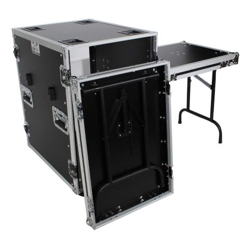 ProX T-16RSS24WDST 16U Space Rack Mount Flight Case with Side Tables Single Side