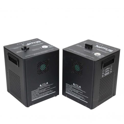 ProX X-BLITZZFX X2 Blitzz FX Cold Spark Machine -  Set of (2) with Flight Case & White Aluminum Covers - Store Demo
