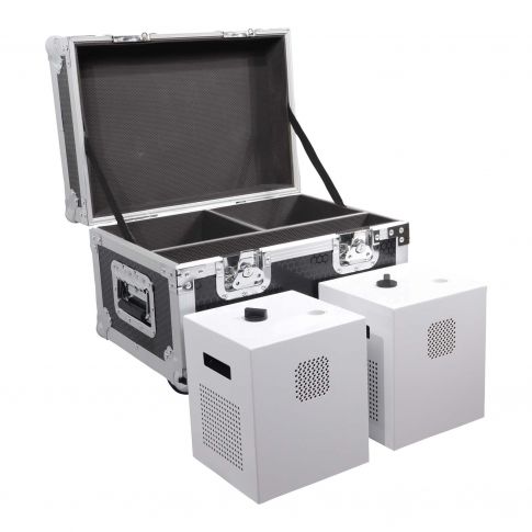 ProX X-BLITZZFX X2 Blitzz FX Cold Spark Machine -  Set of (2) with Flight Case & White Aluminum Covers - Store Demo