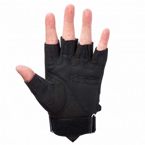 ProX X-Gripz Tactical Design Hard Knuckle Fingerless Gloves Back