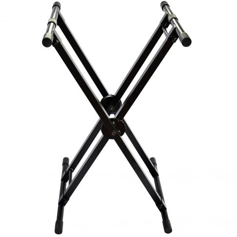ProX X-KSD22 Double X-Style DJ Coffin Keyboard Stand with Ergo Easy Lock Assembly Front