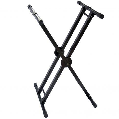ProX X-KSD22 Double X-Style DJ Coffin Keyboard Stand with Ergo Easy Lock Assembly Right Angle