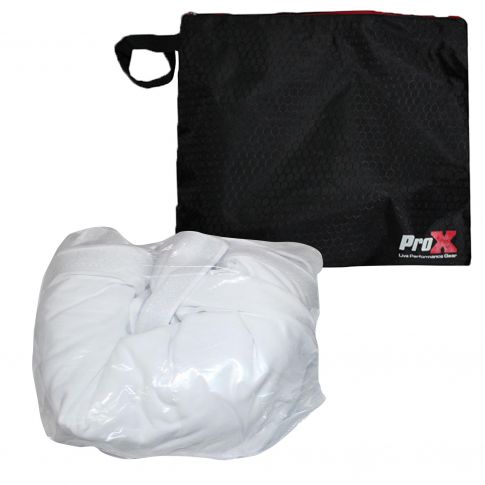 ProX Four Panel Collapse and Go DJ Facade W-White Frame and Carry Bag