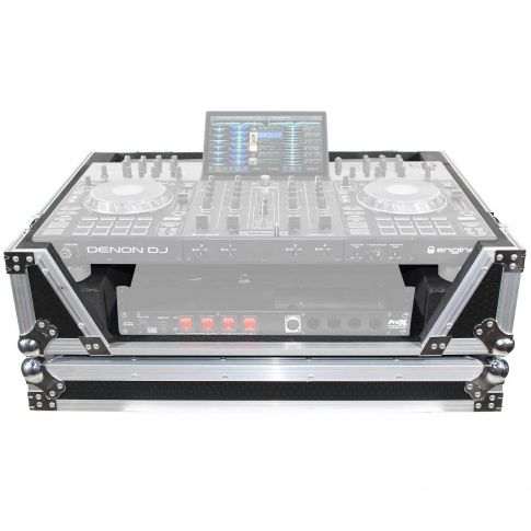  ProX XS-PRIME4 W ATA Flight Case For Denon PRIME 4 DJ  Controller with 1U Rack Space and Wheels