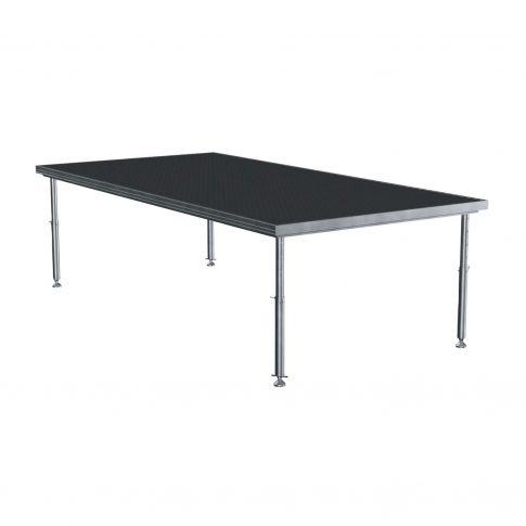 ProX XSQ-12X8 PKG-48 StageQ 8' x 12' 3-Stage Pack with Adjustable Legs Single Angle