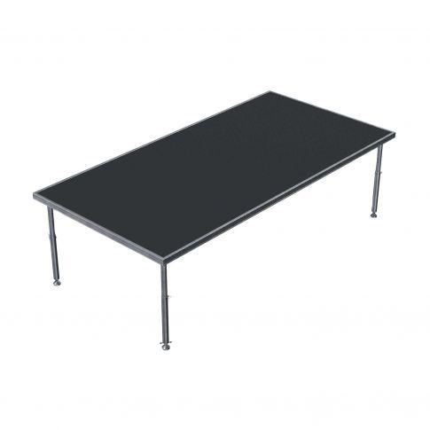 ProX XSQ-12X8 PKG-48 StageQ 8' x 12' 3-Stage Pack with Adjustable Legs Single