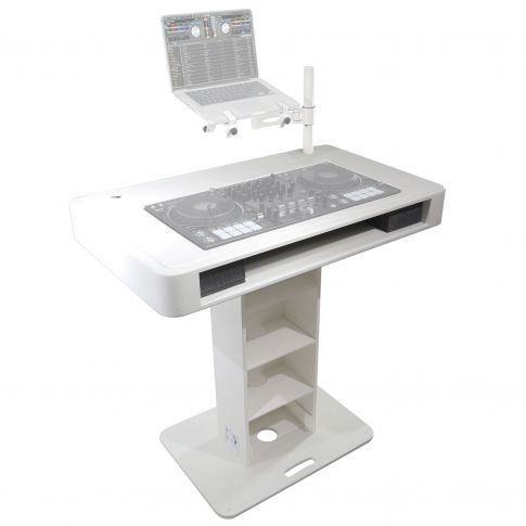 ProX XZF-DJCT W White Finish Control Tower Podium Travel Stand Rear Left Gear