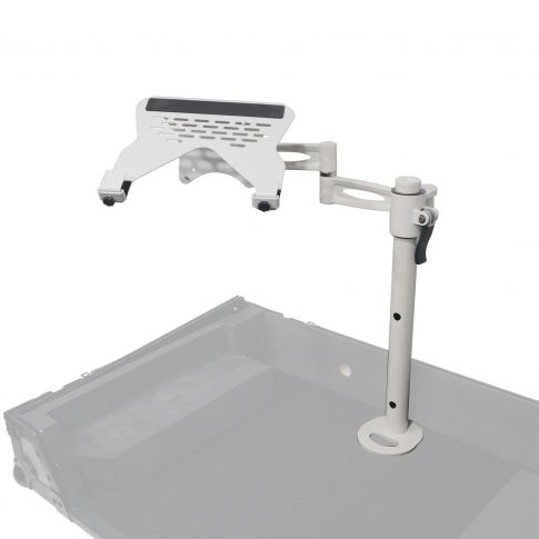 ProX XZF-LTARM PKG WH White Adjustable Laptop Arm with Shelf and Pole Close Up