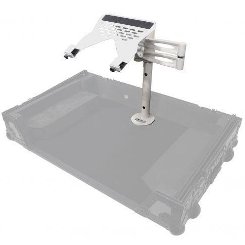 ProX XZF-LTARM PKG WH White Adjustable Laptop Arm with Shelf and Pole Front Left