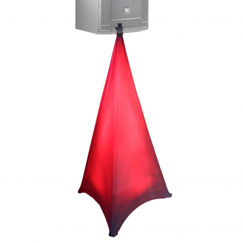 ProX X-SP3SC 3 Sided Lycra Scrim Cover for Tripod Speaker & Lighting Stands red