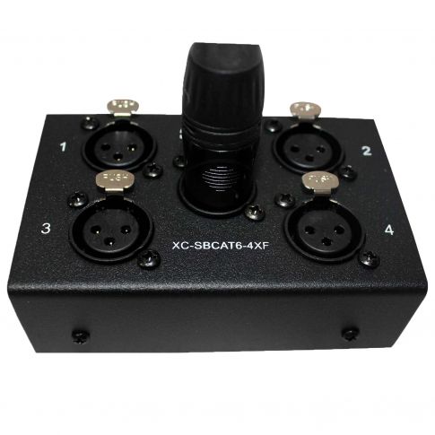 ProX XC-SBCAT6-4XF 4 Channel Cat6 Portable Snake Box - (4) XLR Female Connectors Bottom