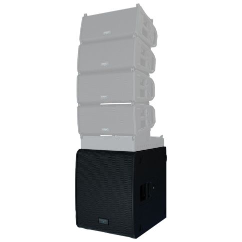 QSC LS118 18" Subwoofer Stack Angle