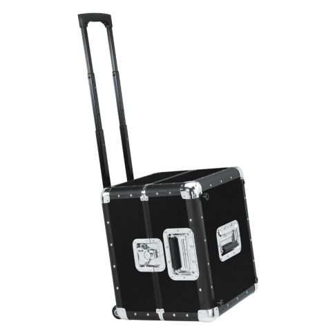 Reloop AMSRECTROLLEY120-BLK 120 Trolley Record Case in Black Tilted