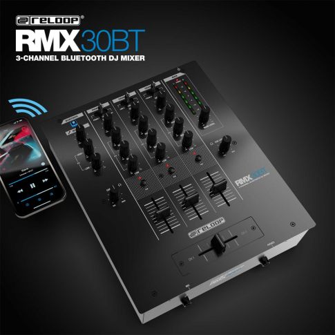 Reloop RMX-30 BT 3-Channel Bluetooth DJ Mixer In Use