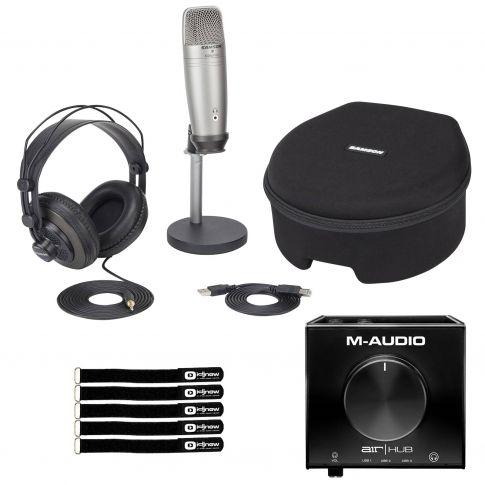  M-Audio M-Track Duo USB Audio Interface + Samson Q2U USB/XLR  Microphone : Musical Instruments