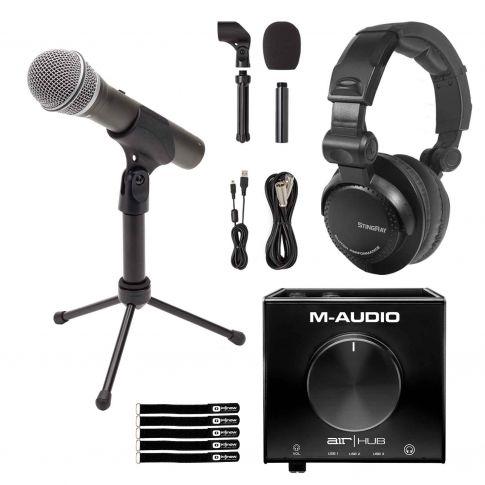 Samson Q2U Microphone with Headphones and Windscreen : Musical Instruments  