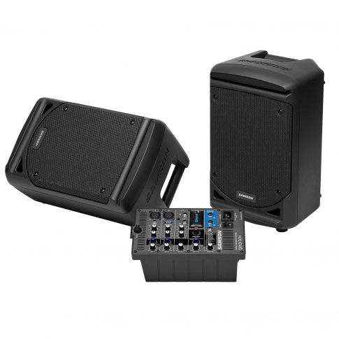 Samson Expedition XP300 300-Watt 6 inch 2-way Portable PA Monitors with 6-channel Powered Mixer & Bluetooth Group 3