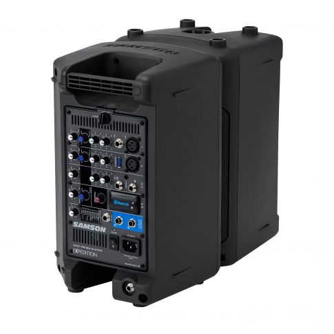 Samson Expedition XP300 300-Watt 6 inch 2-way Portable PA Monitors with 6-channel Powered Mixer & Bluetooth Storage Side 2