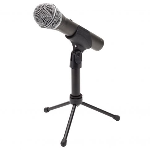 Samson Q2U USB-XLR Dynamic Microphone In Desktop tripod stand