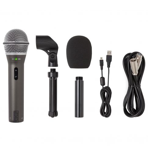Samson Q2U Recording and Podcasting Pack with USB/XLR Dynamic Microphone and Accessories